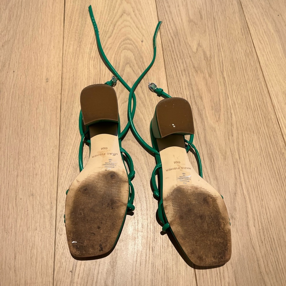 Marc Fisher Green Strappy Sandals - Picture 6 of 6